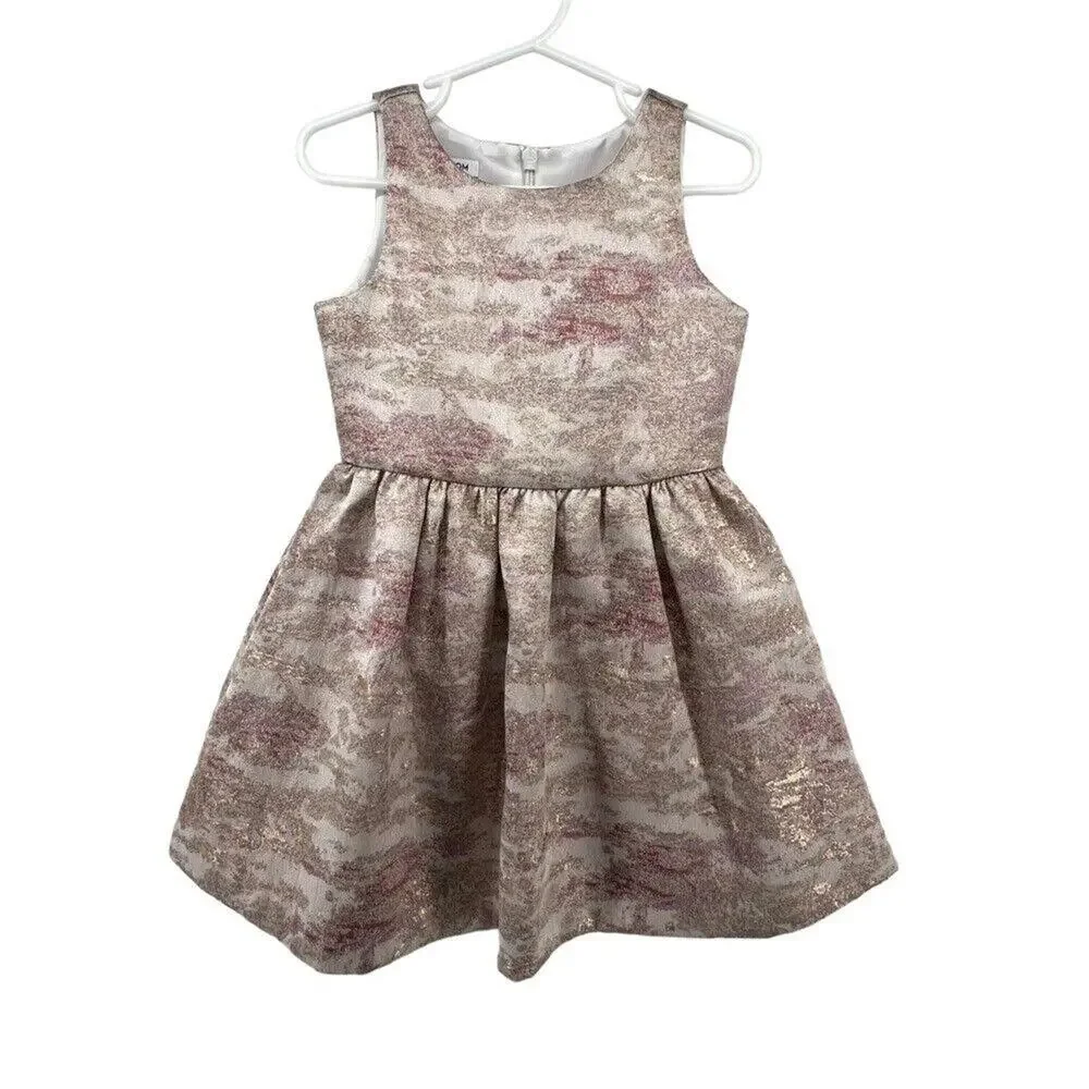 Nordstrom Size 3 Dress Toddler Special Event Pink Gold Fit and Flare Church